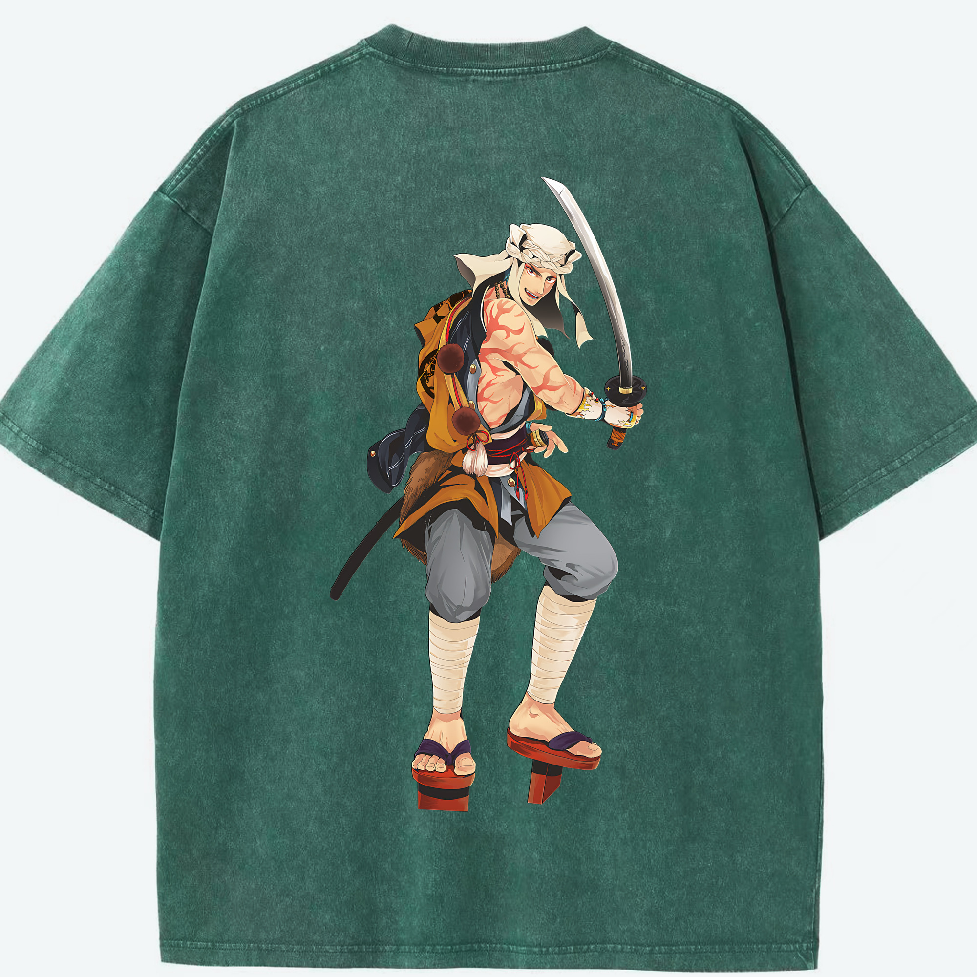 （画像用） 刀剣乱舞 Touken Ranbu 綿100% ヴィンテージ風 半袖Tシャツ（背面プリント）